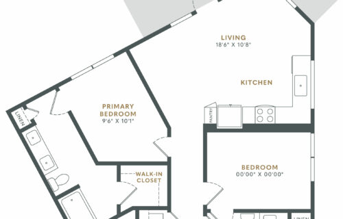 Perks of the B4 Layout - spacious two-bedroom luxury apartment floor plan